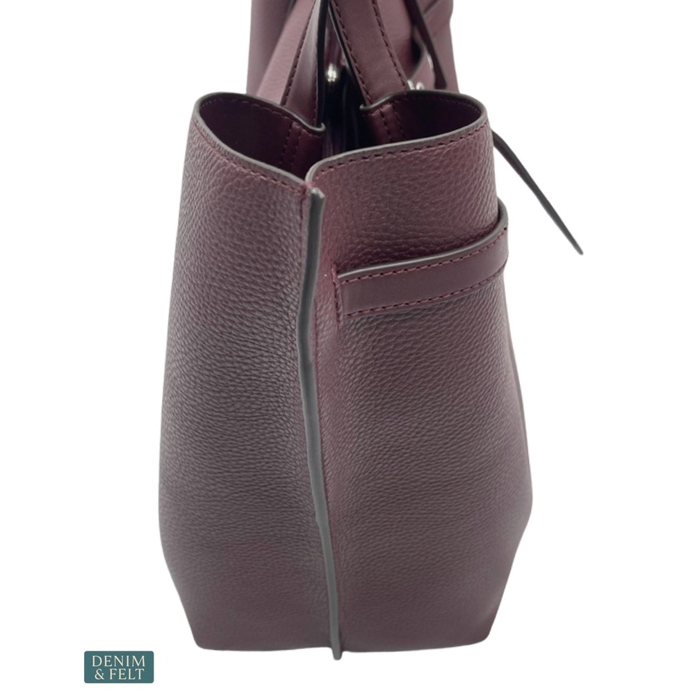 NEW Michael Kors Emilia Oxblood Pebbled Leather Laptop Work Tote Quiet Luxury - Picture 8 of 16